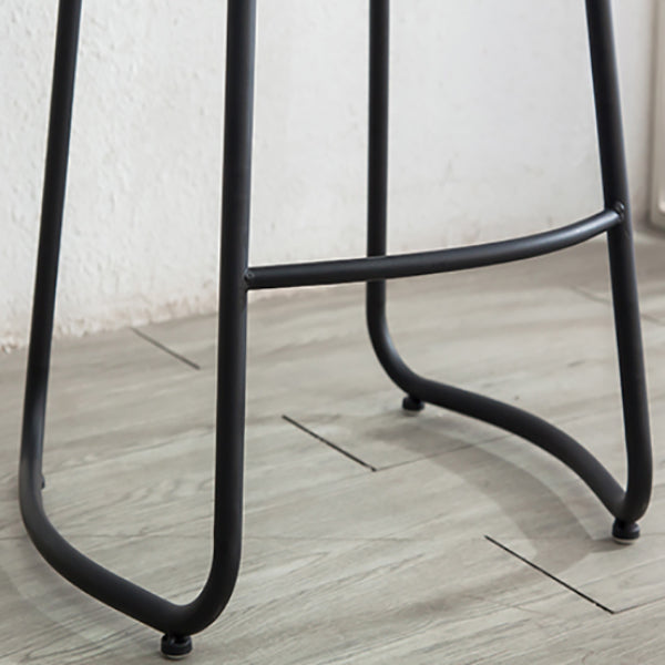 Modern Contoured Seat Counter Stool Solid Wood Backless Counter-height Stool Clearhalo 'Bar Furniture' 'Bar Stools' 'bar_stools' 'furn' 'furn_bar_stools' 'Furniture' 'Kitchen & Dining Furniture' 5102772