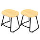 Modern Contoured Seat Counter Stool Solid Wood Backless Counter-height Stool Wood 2 Piece Set Short Stool(18"H) Clearhalo 'Bar Furniture' 'Bar Stools' 'bar_stools' 'furn' 'furn_bar_stools' 'Furniture' 'Kitchen & Dining Furniture' 5102782