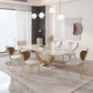 Luxury Sintered Stone Top Dining Set Rectangle 1/2/5/7 Pieces Dining Room Table Set