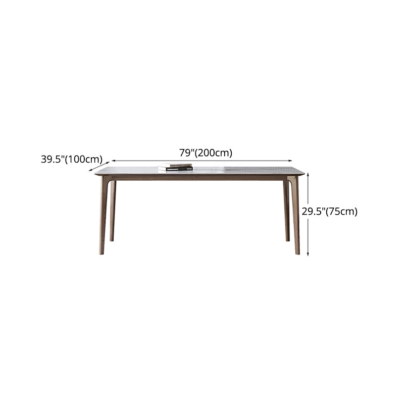 Juego de comedor de piedra sinterizada estilo diseñador, juego de mesa rectangular de 1/3/4/5/7 piezas