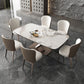 Modern Sintered Stone and Metal Dining Set Rectangle 1/2/5/7 Pieces Dining Table Set