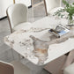 Modern Sintered Stone and Metal Dining Set Rectangle 1/2/5/7 Pieces Dining Table Set