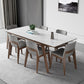 Designer Style Sintered Stone Top Dining Set Rectangle 1/3/4/5/7 Pieces Dining Table Set 7 Pieces: Table, 6 Chairs Clearhalo 'Dining Room Sets' 'Dining Tables & Seating' 'dining_room_set' 'furn' 'furn_dining_room_set' 'Furniture' 'Kitchen & Dining Furniture' 5102893