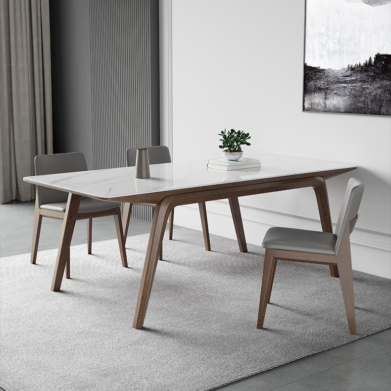 Designer Style Sintered Stone Top Dining Set Rectangle 1/3/4/5/7 Pieces Dining Table Set Clearhalo 'Dining Room Sets' 'Dining Tables & Seating' 'dining_room_set' 'furn' 'furn_dining_room_set' 'Furniture' 'Kitchen & Dining Furniture' 5102908