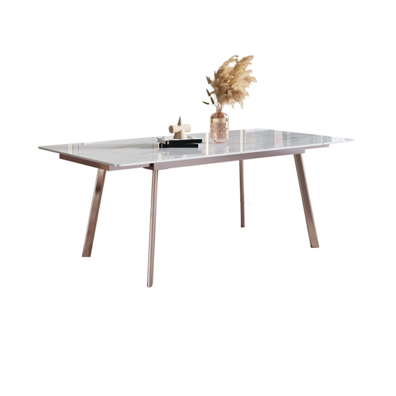 Nordic Glam Sintered Stone Dining Table Set 1/2/5/7 Pieces Dining Set Clearhalo 'Dining Room Sets' 'Dining Tables & Seating' 'dining_room_set' 'furn' 'furn_dining_room_set' 'Furniture' 'Kitchen & Dining Furniture' 5102940