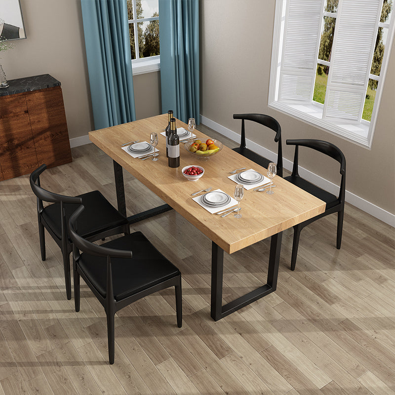 Tavolo da pranzo naturale industriale Tavolo da pranzo in metallo rettangolo in metallo