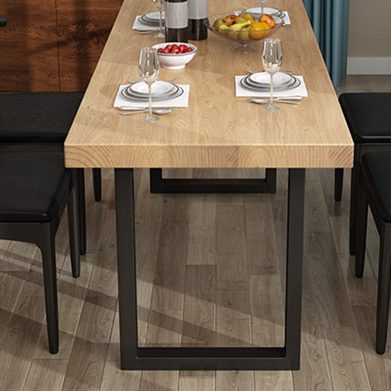 Tavolo da pranzo naturale industriale Tavolo da pranzo in metallo rettangolo in metallo