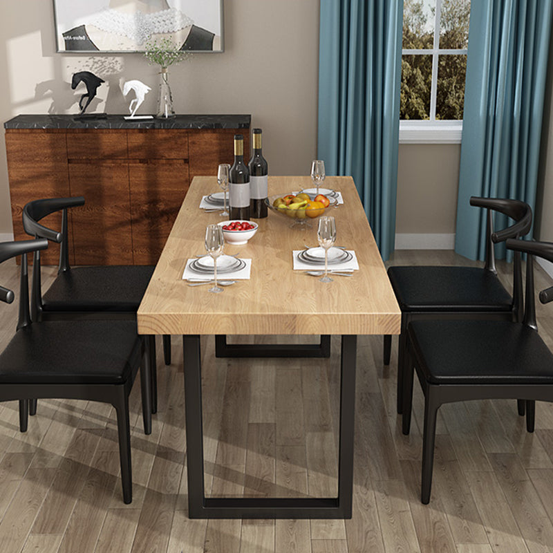 Tavolo da pranzo naturale industriale Tavolo da pranzo in metallo rettangolo in metallo