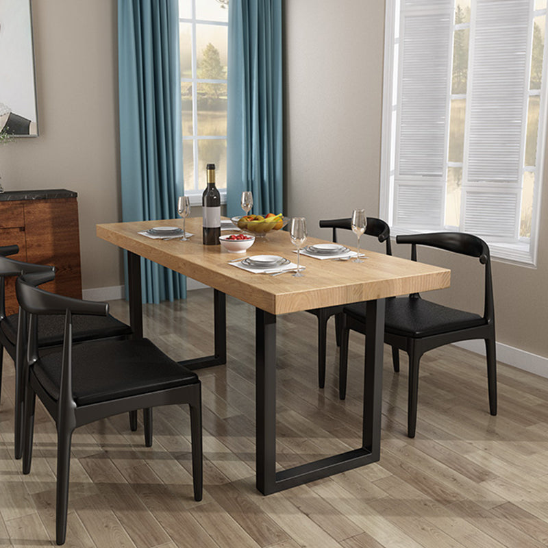 Tavolo da pranzo naturale industriale Tavolo da pranzo in metallo rettangolo in metallo
