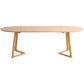 Mesa de comedor de madera maciza oval