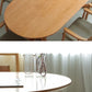 Mesa de comedor de madera maciza oval