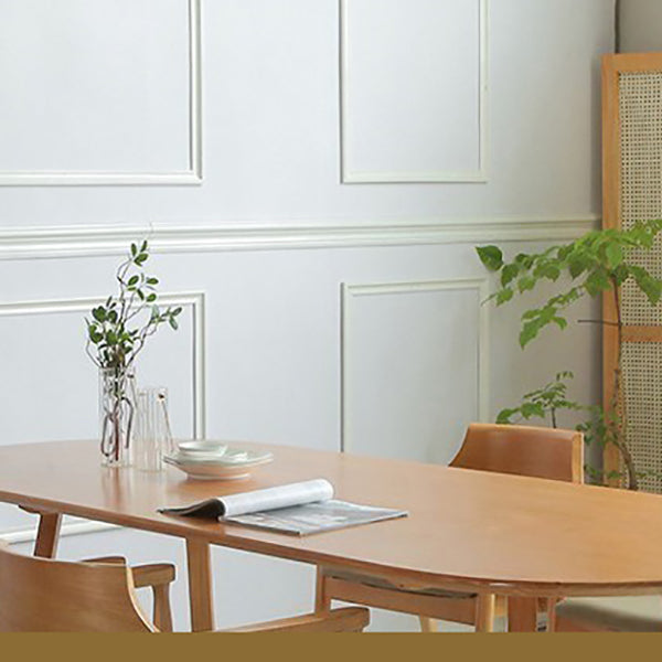 Mesa de comedor de madera maciza oval