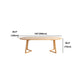 Mesa de comedor de madera maciza oval