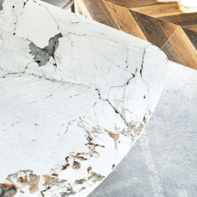 Traditional Luxury Rectangle Dining Table Stone Top Pedestal Casual Dining Table Clearhalo 'Dining Tables & Seating' 'Dining Tables' 'dining_table' 'furn' 'furn_dining_table' 'Furniture' 'Kitchen & Dining Furniture' 5103077