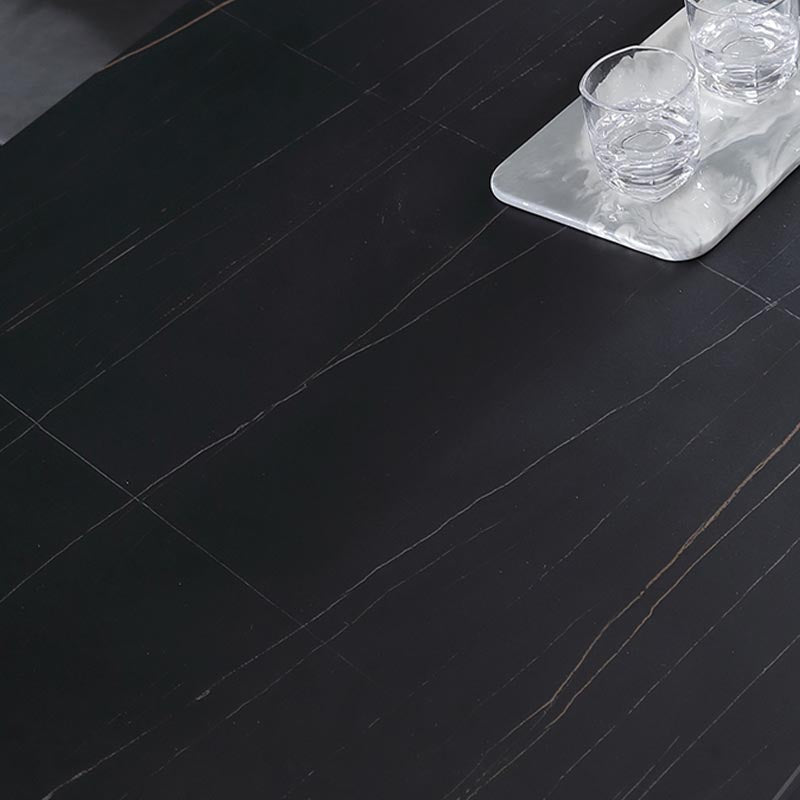 Mesa de comedor de piedra simple mesa de comedor de metal para sala de estar
