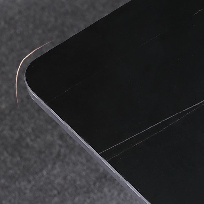 Mesa de comedor de piedra simple mesa de comedor de metal para sala de estar