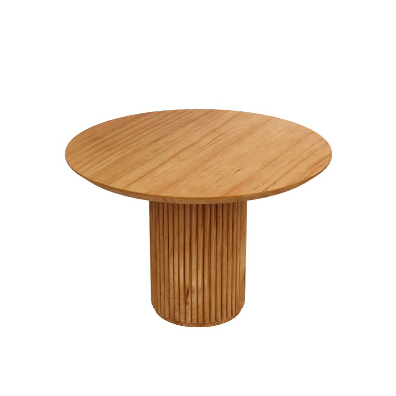 Modern Pedestal Casual Dining Table Solid Wood Round Dinner Room Kitchen Table Dark Wood Without Chairs Clearhalo 'Dining Tables & Seating' 'Dining Tables' 'dining_table' 'furn' 'furn_dining_table' 'Furniture' 'Kitchen & Dining Furniture' 5103106