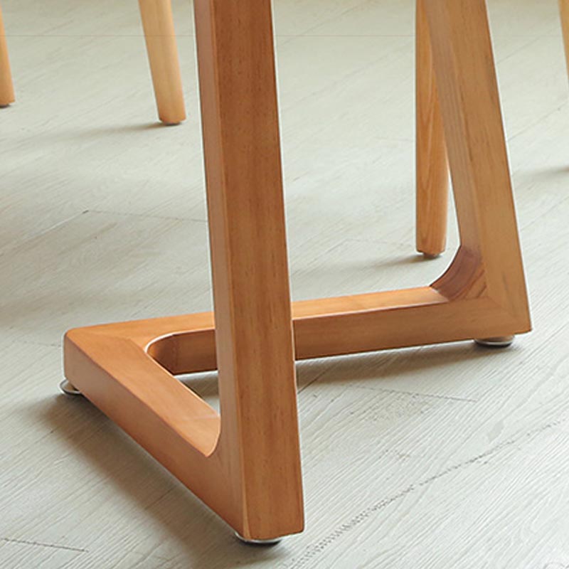 Mesa de restaurantes de simplicidad Mesa de comedor de madera maciza ovalada para comedor