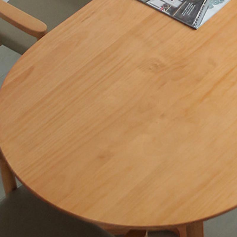 Mesa de restaurantes de simplicidad Mesa de comedor de madera maciza ovalada para comedor