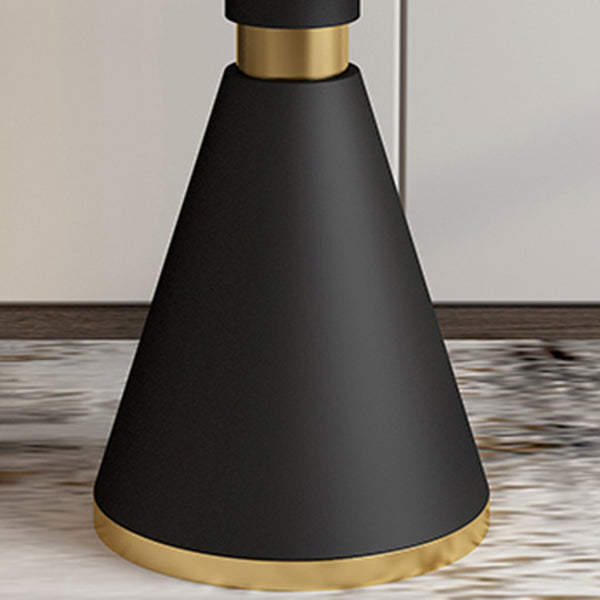 Metal de metal Mesa redonda de lujo tradicional Tapa de piedra sinterizada con pedestal de metal