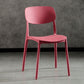 Glam Style Open Back Side Chair Plastic Stackable Dining Chair for Indoor Red Clearhalo 'Dining Chairs' 'Dining Tables & Seating' 'dining_chair' 'furn' 'furn_dining_chair' 'Furniture' 'Kitchen & Dining Furniture' 5103286