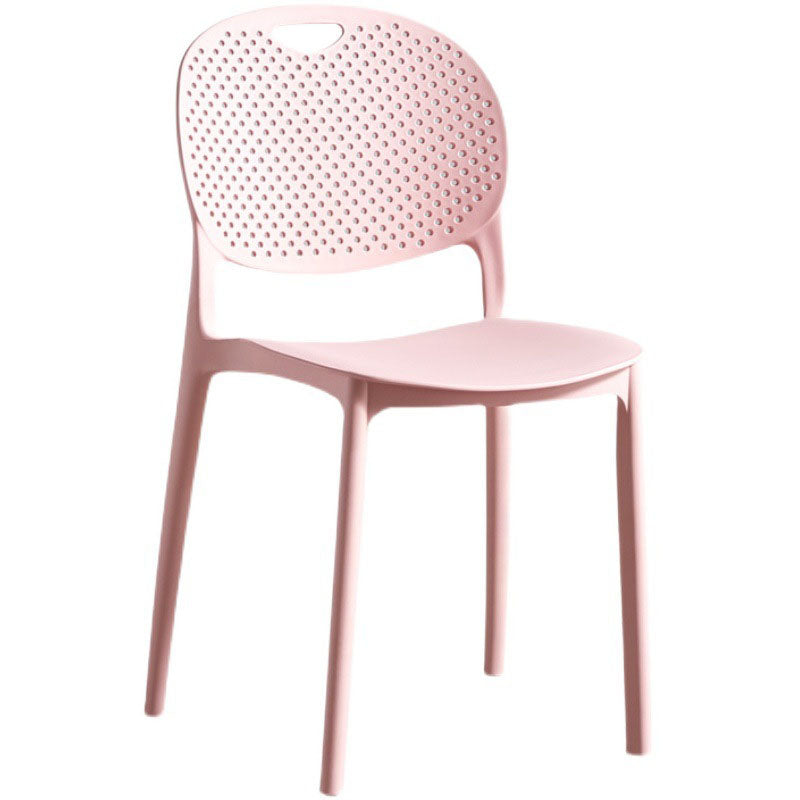 Glam Style Open Back Side Chair Plastic Stackable Dining Chair for Indoor Clearhalo 'Dining Chairs' 'Dining Tables & Seating' 'dining_chair' 'furn' 'furn_dining_chair' 'Furniture' 'Kitchen & Dining Furniture' 5103293