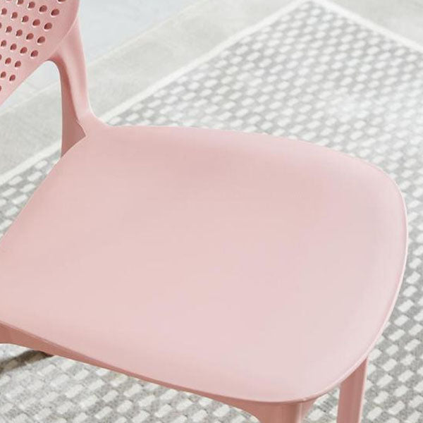 Glam Style Open Back Side Chair Plastic Stackable Dining Chair for Indoor Clearhalo 'Dining Chairs' 'Dining Tables & Seating' 'dining_chair' 'furn' 'furn_dining_chair' 'Furniture' 'Kitchen & Dining Furniture' 5103297