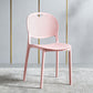 Glam Style Open Back Side Chair Plastic Stackable Dining Chair for Indoor Pink Clearhalo 'Dining Chairs' 'Dining Tables & Seating' 'dining_chair' 'furn' 'furn_dining_chair' 'Furniture' 'Kitchen & Dining Furniture' 5103299