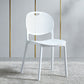 Glam Style Open Back Side Chair Plastic Stackable Dining Chair for Indoor White Clearhalo 'Dining Chairs' 'Dining Tables & Seating' 'dining_chair' 'furn' 'furn_dining_chair' 'Furniture' 'Kitchen & Dining Furniture' 5103304