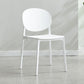 Glam Style Open Back Side Chair Plastic Stackable Dining Chair for Indoor Textured White Clearhalo 'Dining Chairs' 'Dining Tables & Seating' 'dining_chair' 'furn' 'furn_dining_chair' 'Furniture' 'Kitchen & Dining Furniture' 5103307