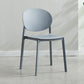 Glam Style Open Back Side Chair Plastic Stackable Dining Chair for Indoor Grey Clearhalo 'Dining Chairs' 'Dining Tables & Seating' 'dining_chair' 'furn' 'furn_dining_chair' 'Furniture' 'Kitchen & Dining Furniture' 5103314