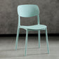 Glam Style Open Back Side Chair Plastic Stackable Dining Chair for Indoor Green Clearhalo 'Dining Chairs' 'Dining Tables & Seating' 'dining_chair' 'furn' 'furn_dining_chair' 'Furniture' 'Kitchen & Dining Furniture' 5103320