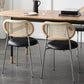 Silla de comedor de caña contemporánea para comedor de cuero falso