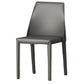 Matte Finish Side Chair with Solid Back Faux Leather Indoor Upholstered Dining Chair