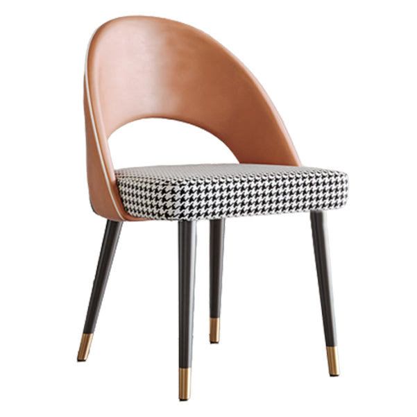 Sedia da pranzo aperta contemporanea sedia imbottita per sala da pranzo