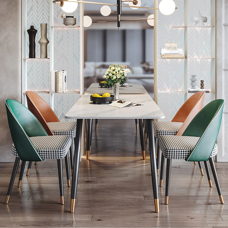 Sedia da pranzo aperta contemporanea sedia imbottita per sala da pranzo