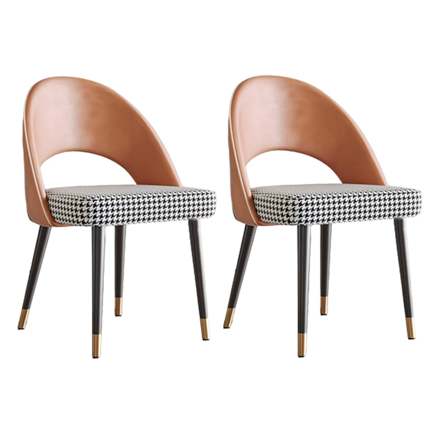 Sedia da pranzo aperta contemporanea sedia imbottita per sala da pranzo