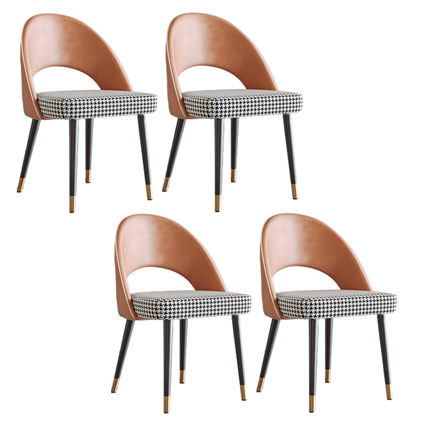 Sedia da pranzo aperta contemporanea sedia imbottita per sala da pranzo