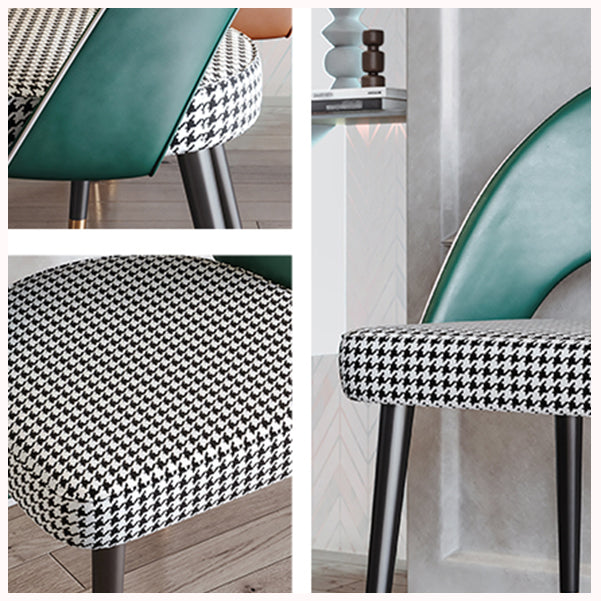 Sedia da pranzo aperta contemporanea sedia imbottita per sala da pranzo