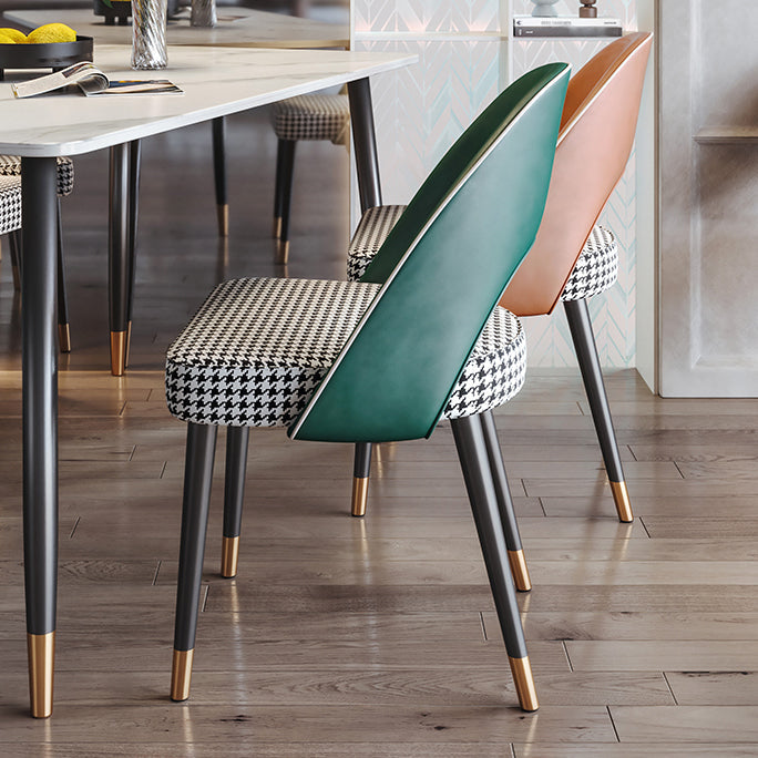 Sedia da pranzo aperta contemporanea sedia imbottita per sala da pranzo