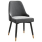 Silla de comedor Parsons contemporánea, silla lateral tapizada para comedor