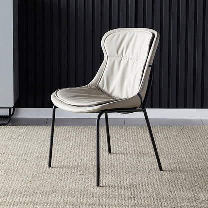 Metal Industrial Armless Chair Dining Kitchen Room Parsons Chair