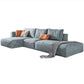 Glam Style Sectional Latex/down Upholstery Filled Faux Leather Sofa