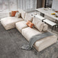 Glam Style Sectional Latex/down Upholstery Filled Faux Leather Sofa