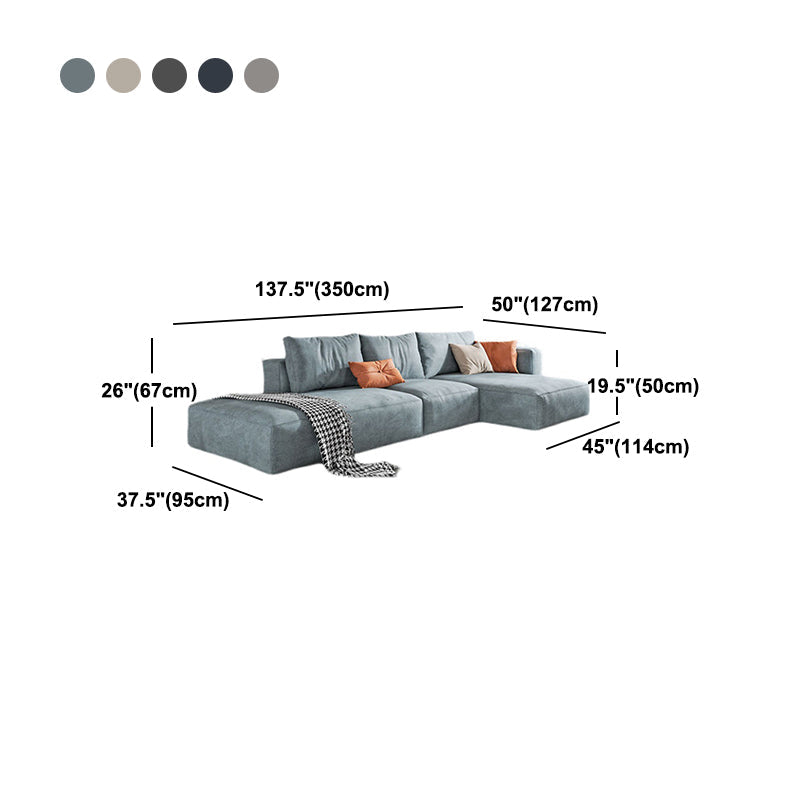 Glam Style Sectional Latex/down Upholstery Filled Faux Leather Sofa