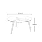 13.7/17.7 "H HOUTEN BASE BASE 3 LEGEN GLASE TOP Ronde salontafel voor appartement
