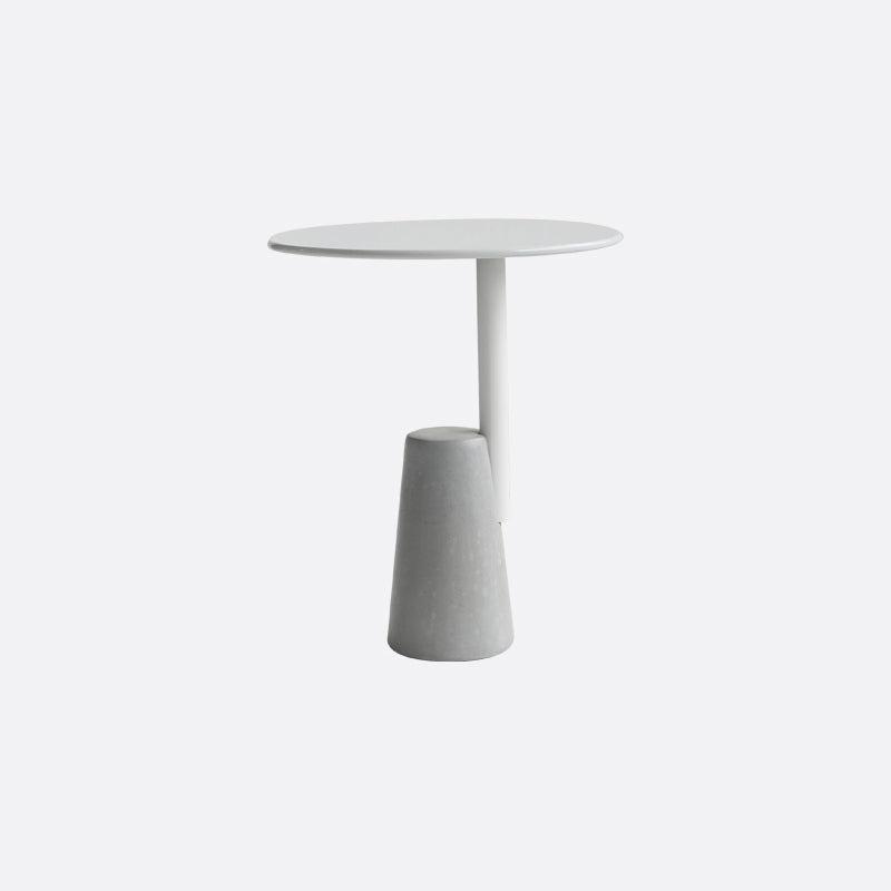 Modern Single Leg Base Solid Color Metal Round Top Coffee Table Clearhalo 'Coffee & Accent Tables' 'Coffee Tables' 'coffee_tables' 'furn' 'furn_coffee_tables' 'Furniture' 'Living Room Furniture' 5108321