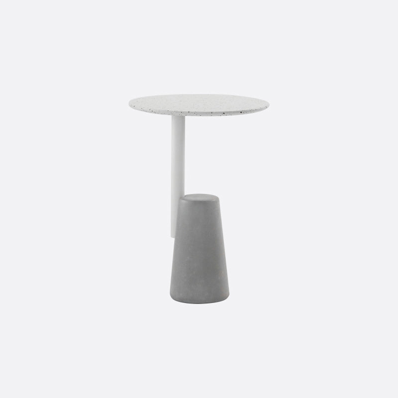 Modern Single Leg Base Solid Color Metal Round Top Coffee Table Clearhalo 'Coffee & Accent Tables' 'Coffee Tables' 'coffee_tables' 'furn' 'furn_coffee_tables' 'Furniture' 'Living Room Furniture' 5108334