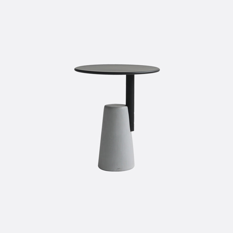 Modern Single Leg Base Solid Color Metal Round Top Coffee Table Clearhalo 'Coffee & Accent Tables' 'Coffee Tables' 'coffee_tables' 'furn' 'furn_coffee_tables' 'Furniture' 'Living Room Furniture' 5108340