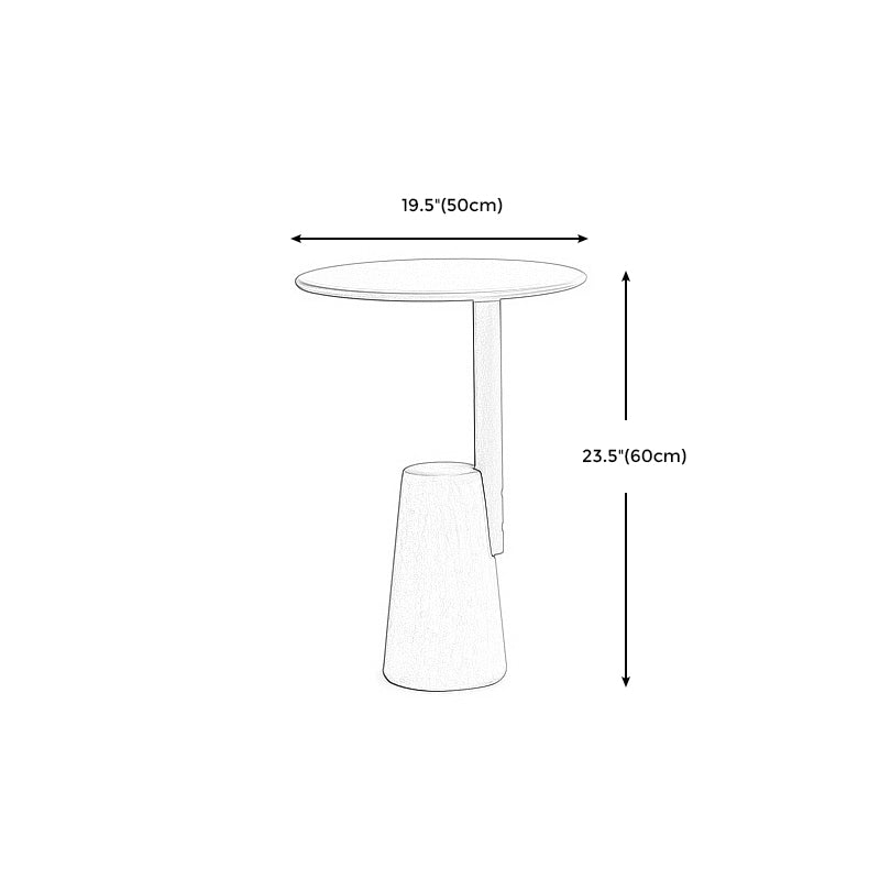 Modern Single Leg Base Solid Color Metal Round Top Coffee Table Clearhalo 'Coffee & Accent Tables' 'Coffee Tables' 'coffee_tables' 'furn' 'furn_coffee_tables' 'Furniture' 'Living Room Furniture' 5108341